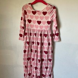 SweetHoney Leggy Sleeved Romper Valentine’s Be Mine 3T